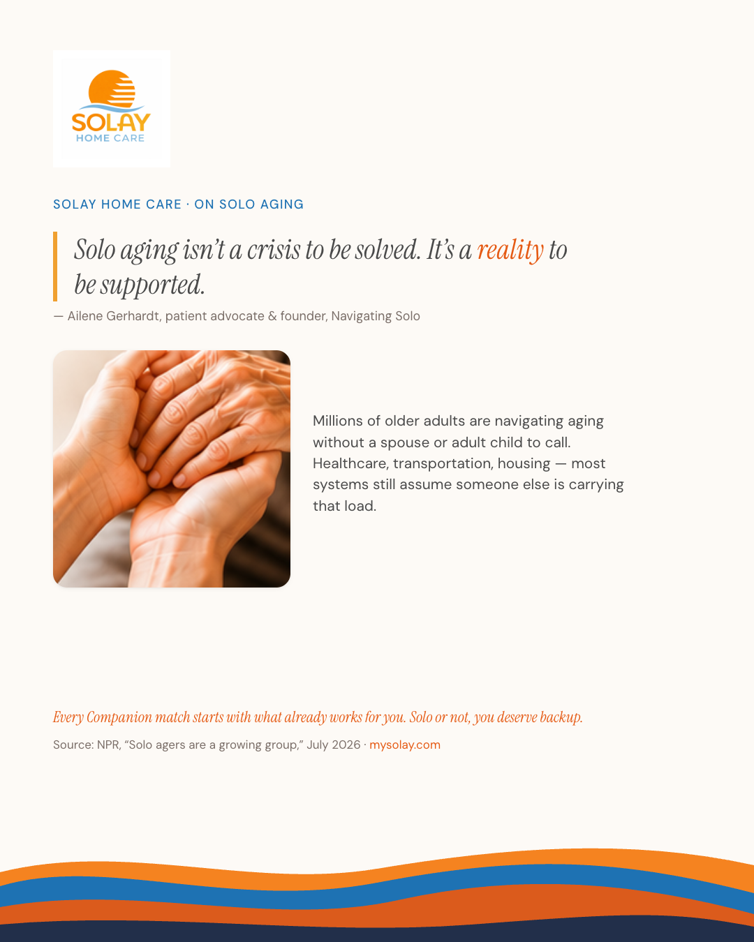 Solo aging isn't a crisis to be solved. It's a reality to be supported.